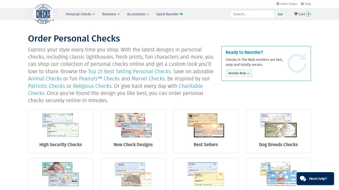 Easily Order Personal Checks Online | Checks In The Mail